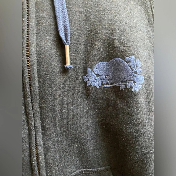 Roots  by playback recycled cotton full zip hoodie Sz M - Picture 4 of 11